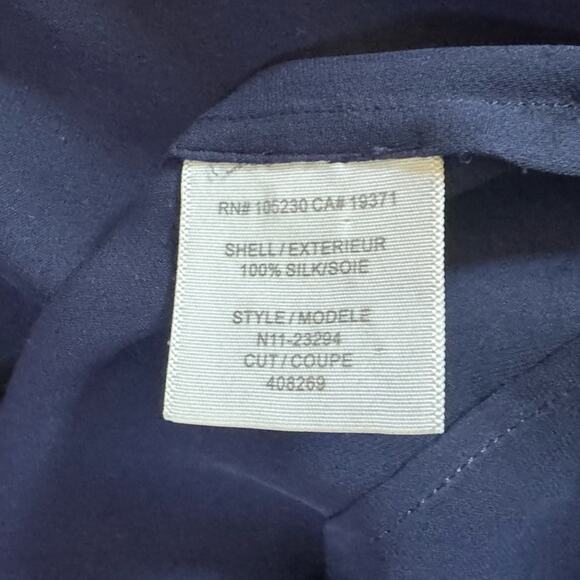 Joie 100% Silk Dark Blue Blouse with front pocket | Size S - Picture 6 of 6